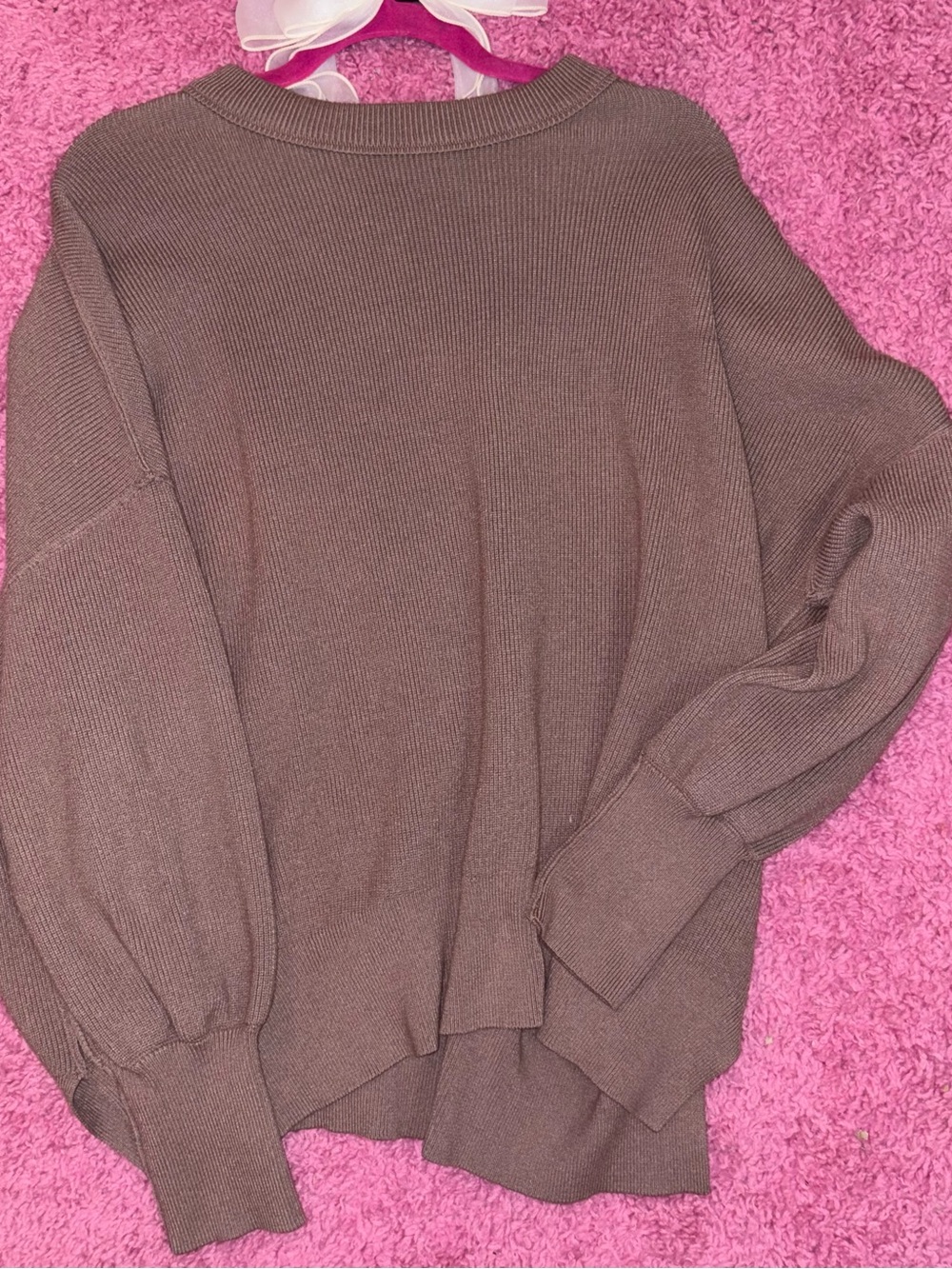 Brown Women's Knit Sweater - Classic Crewneck